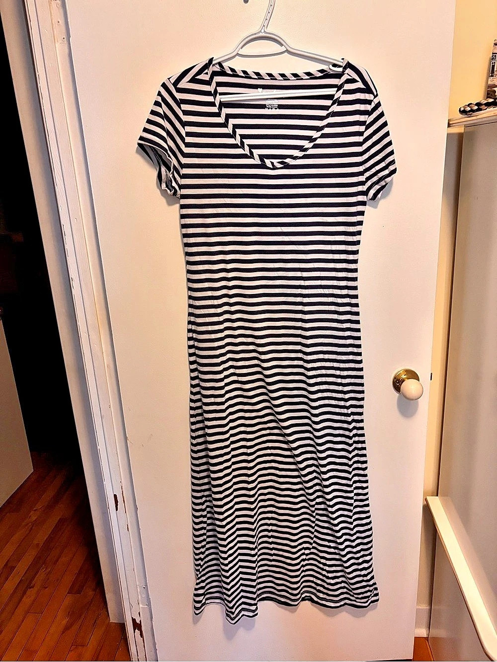 Just love Striped Maxi Dress in Navy & White Size XL